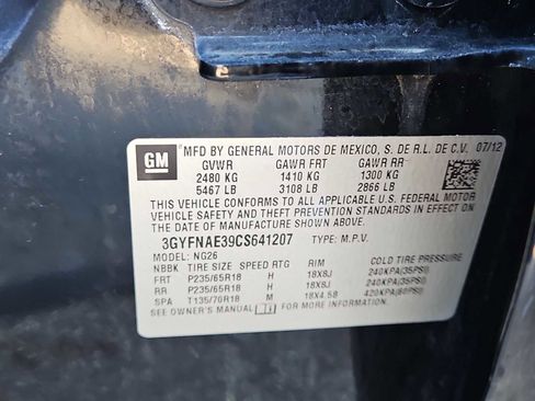 Used 2012 Cadillac SRX Luxury w/ LPO, U-Rail D-Rings Package image 32