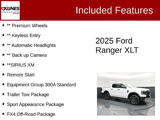 Used 2025 Ford Ranger XLT w/ FX4 Off-Road Package AWD/4WD image 3