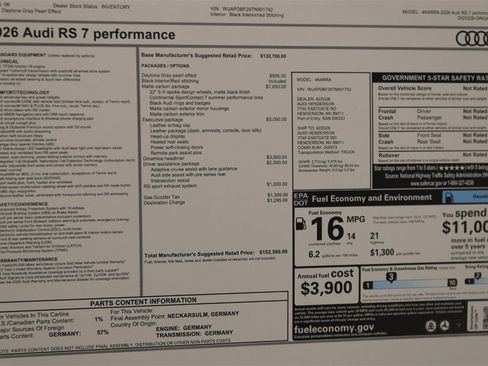 New 2026 Audi RS 7 Performance image 32