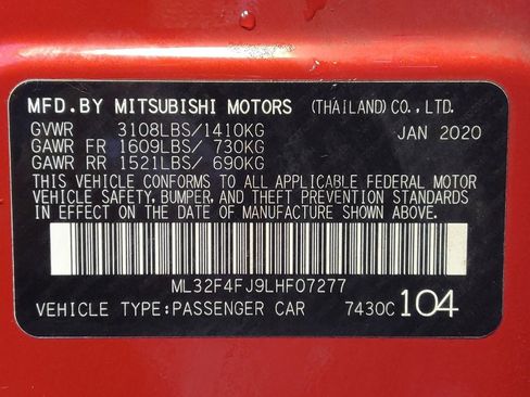 Used 2020 Mitsubishi Mirage G4 LE FWD image 33