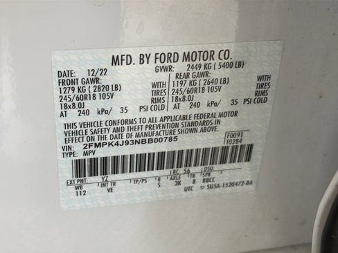 Used 2022 Ford Edge SEL w/ Convenience Package AWD/4WD image 9