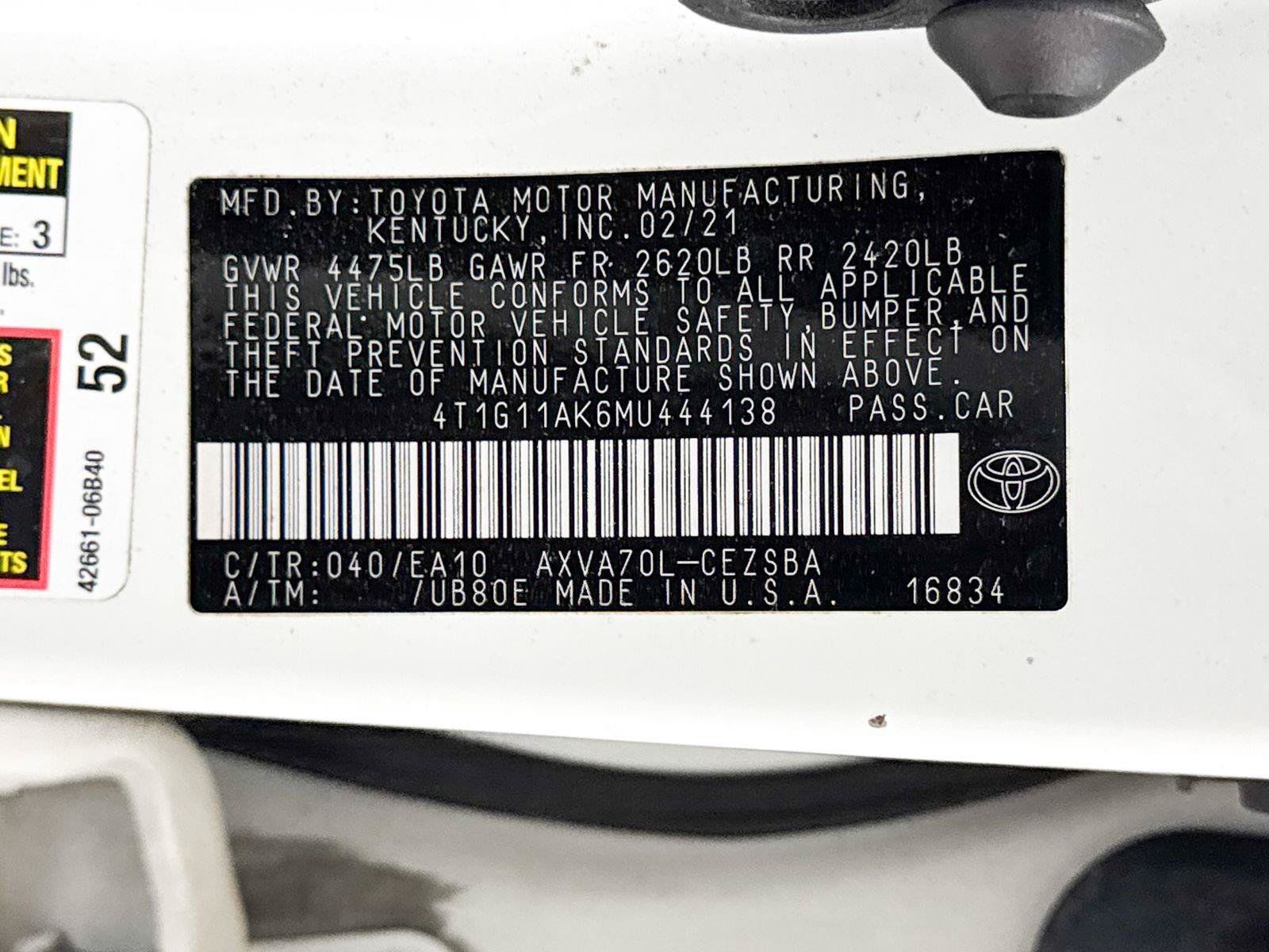 Used 2021 Toyota Camry SE FWD image 35