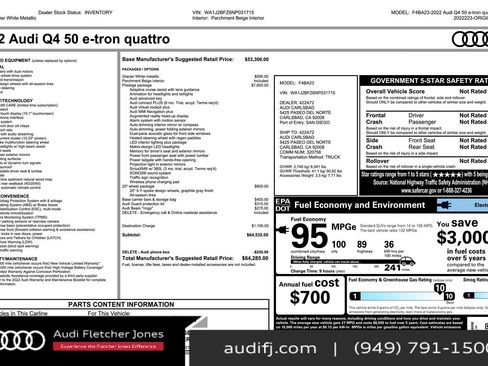 Used 2022 Audi Q4 e-tron Prestige image 3