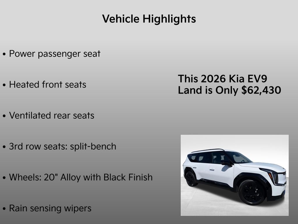New 2026 Kia EV9 Land w/ Nightfall Edition Package AWD/4WD image 37