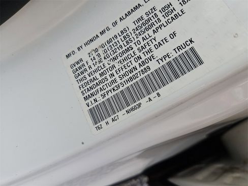 Certified 2017 Honda Ridgeline RTL image 7