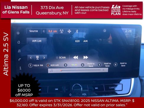 New 2025 Nissan Altima 2.5 SV w/ SV Special Edition Package image 17