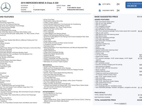 Used 2019 Mercedes-Benz A 220 4MATIC image 3