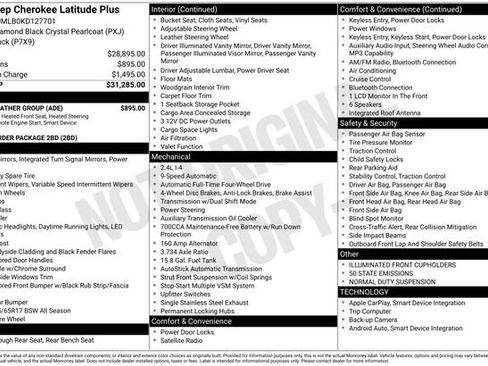 Used 2019 Jeep Cherokee Latitude Plus w/ Cold Weather Group AWD/4WD image 14