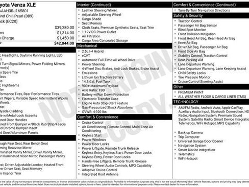 Used 2024 Toyota Venza XLE AWD/4WD image 2