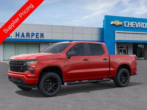 New 2026 Chevrolet Silverado 1500 Custom w/ Turbomax Blackout Package AWD/4WD image 2