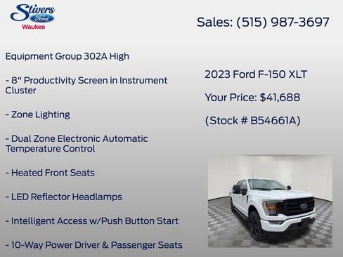 Used 2023 Ford F150 XLT w/ Equipment Group 302A High image 15