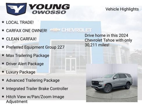 Certified 2024 Chevrolet Tahoe Z71 w/ Luxury Package image 8