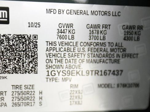 Used 2026 Cadillac Escalade Sport w/ LPO, ONYX Package image 65