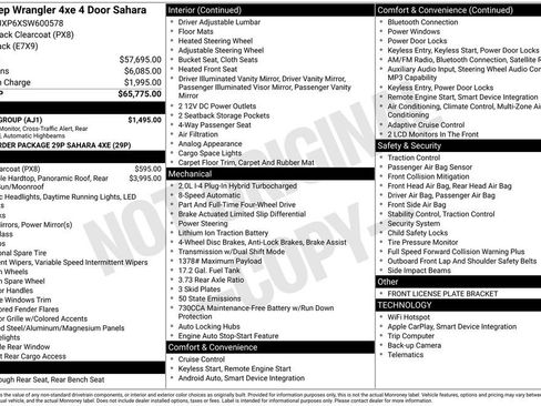 Certified 2025 Jeep Wrangler Unlimited Sahara w/ Safety Group AWD/4WD image 38