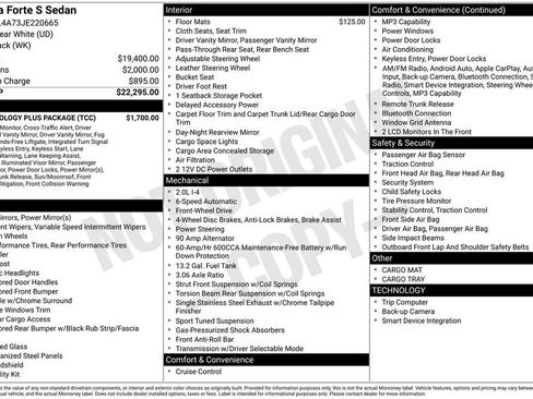 Used 2018 Kia Forte S w/ S Technology Plus Package FWD image 3