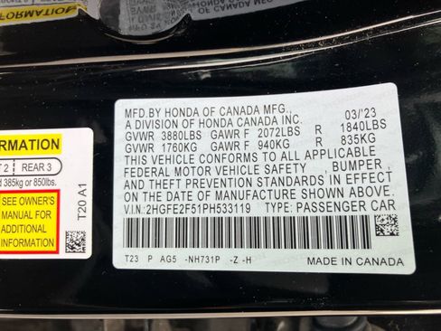 Certified 2023 Honda Civic Sport image 39