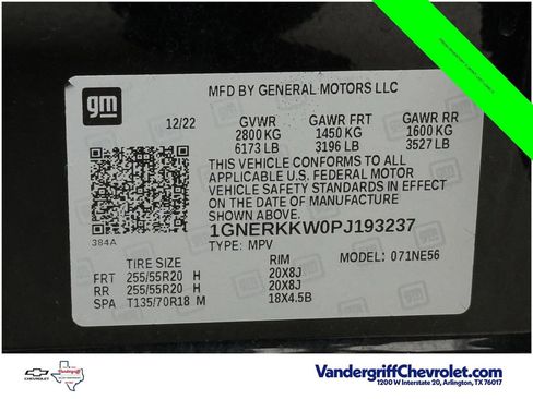 Used 2023 Chevrolet Traverse Premier w/ Redline Edition FWD image 25