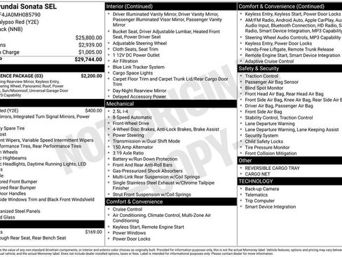 Used 2021 Hyundai Sonata SEL w/ Convenience Package FWD image 1