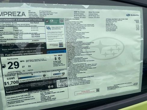 New 2026 Subaru Impreza 2.0i Sport AWD/4WD image 10