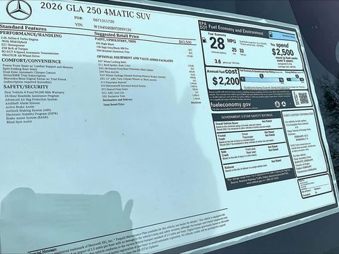 New 2026 Mercedes-Benz GLA 250 4MATIC image 17
