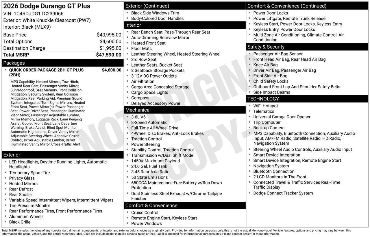 Used 2026 Dodge Durango GT AWD/4WD image 5