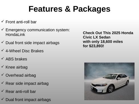 Certified 2025 Honda Civic LX image 12