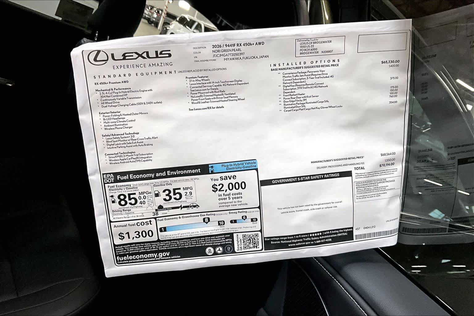 New 2026 Lexus RX 450h AWD image 13