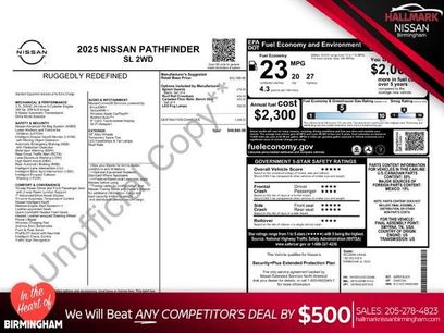 New 2025 Nissan Pathfinder SL