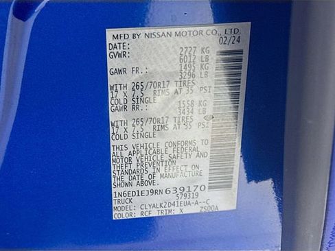 Certified 2024 Nissan Frontier Pro-X w/ Technology Package image 32