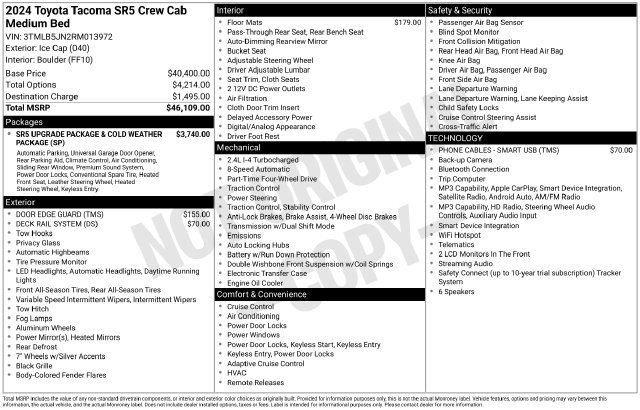 Used 2024 Toyota Tacoma SR5 AWD/4WD image 41
