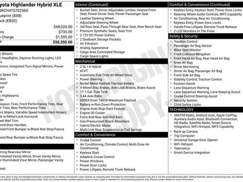 Used 2026 Toyota Highlander XLE AWD/4WD image 4