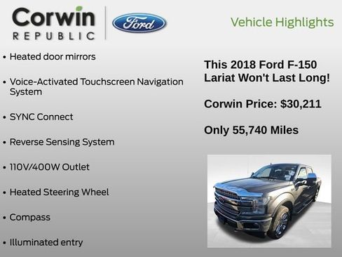 Used 2018 Ford F150 Lariat w/ Equipment Group 502A Luxury image 21