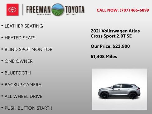 Used 2021 Volkswagen Atlas Cross Sport SE w/ 20" Black Wheels Package AWD/4WD image 5