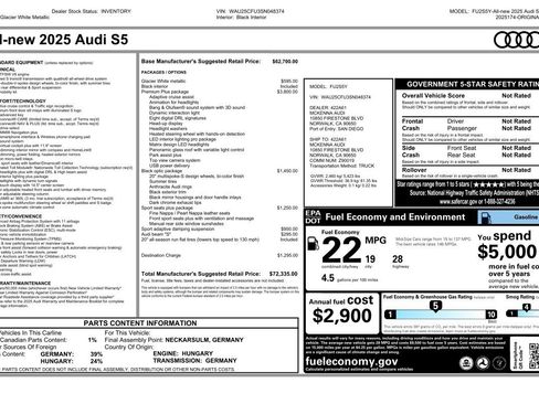 New 2025 Audi S5 Premium Plus image 5
