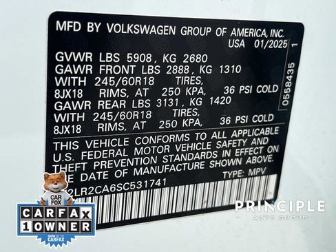 Certified 2025 Volkswagen Atlas SE AWD/4WD image 36