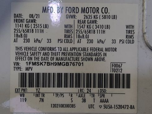 Used 2021 Ford Explorer 2WD image 33