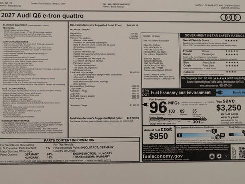 New 2027 Audi Q6 e-tron Premium Plus AWD/4WD image 38