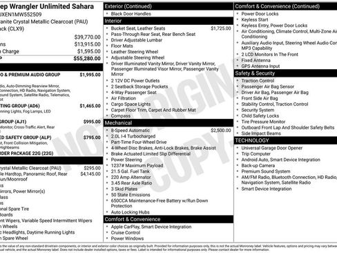 Used 2021 Jeep Wrangler Unlimited Sahara AWD/4WD image 9