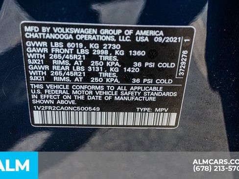 Used 2022 Volkswagen Atlas SEL Premium AWD/4WD image 62