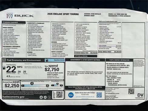 New 2026 Buick Enclave Sport Touring image 21