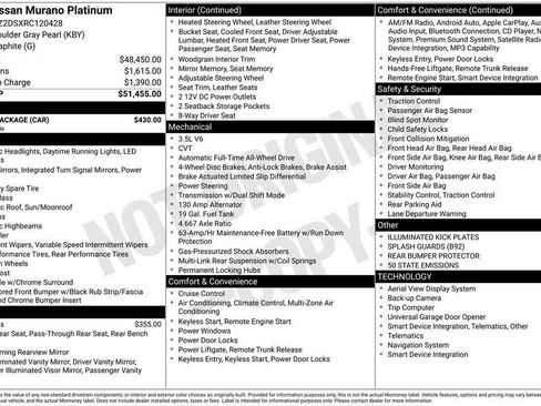 Used 2024 Nissan Murano Platinum w/ Cargo Package image 11