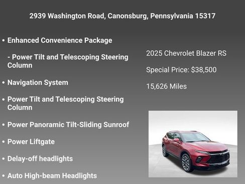 Certified 2025 Chevrolet Blazer RS w/ Enhanced Convenience Package AWD/4WD image 11