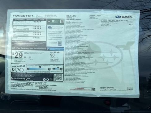 New 2026 Subaru Forester Base image 29