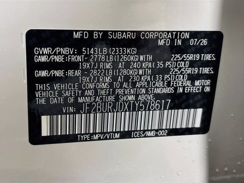 New 2026 Subaru Outback Touring XT AWD/4WD image 33