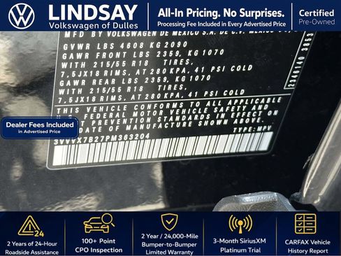 Used 2023 Volkswagen Taos SE w/ Panoramic Sunroof Package AWD/4WD image 27