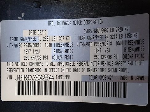 Used 2014 MAZDA CX-9 Touring w/ Touring Technology Package image 33