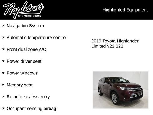 Used 2019 Toyota Highlander Limited AWD/4WD image 15