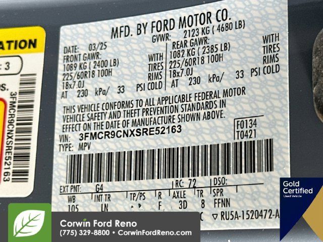 Certified 2025 Ford Bronco Sport Outer Banks w/ Outer Banks Tech Package+ AWD/4WD image 37