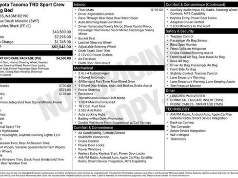 Used 2025 Toyota Tacoma TRD Sport w/ TRD Sport Upgrade Package AWD/4WD image 7