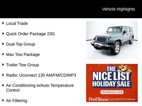 Used 2015 Jeep Wrangler Unlimited Sahara w/ Dual Top Group image 3
